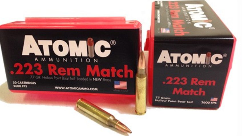 Atomic Ammo .223 Rem. 77gr. – Match Sierra Bthp 50-pack