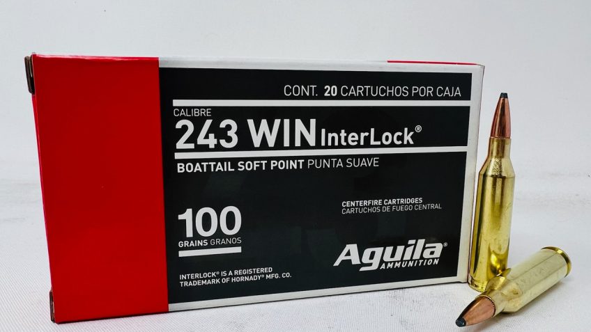 Aguila Interlock .243 WIN, 100gr, Interlock SPBT [MPN: 8047AG] – 20 rounds