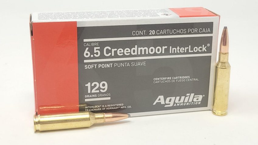 Aguila Interlock 6.5 CREEDMOOR, 129gr, Interlock SPBT [MPN: 81489AG] – 20 rounds