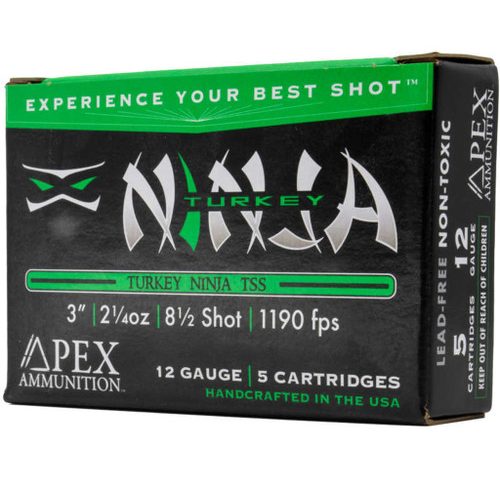 Apex Ammunition Turkey Ninja Series TSS Shotshells – 12 Gauge – #8.5 – 3