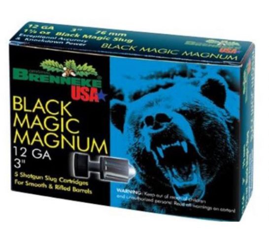 Brenneke Black Magic Magnum 12 GA, 3in. 1-3/8oz. Slug – 5 Rounds [MPN: SL123BMM]