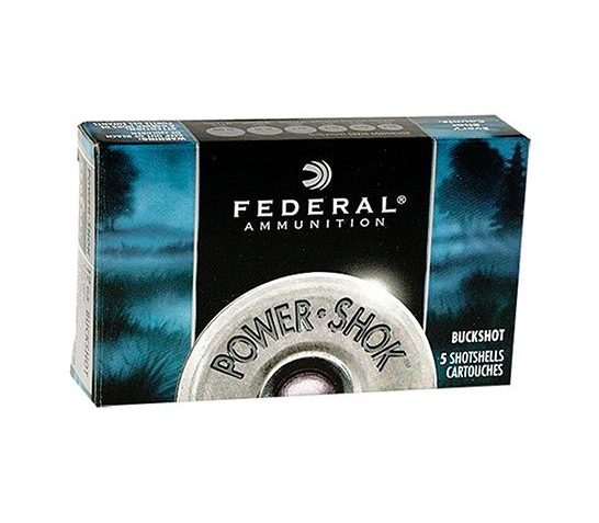 Federal Power-Shok 12 GA, 3in. 4 Buckshot – 5 Rounds [MPN: F1314B]