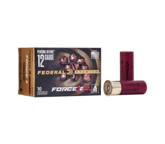 Federal Premium Force X2 12 GA, 2-3/4in. 9 Pellet 00 Buckshot – 10 Rounds [MPN: PD12FX200]