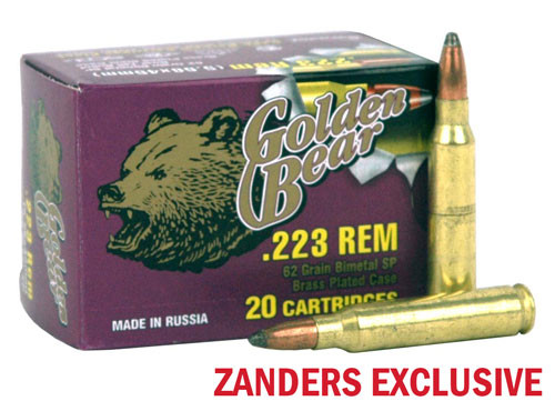 Golden Bear .223 Remington – 62gr. Soft-point 20-pack