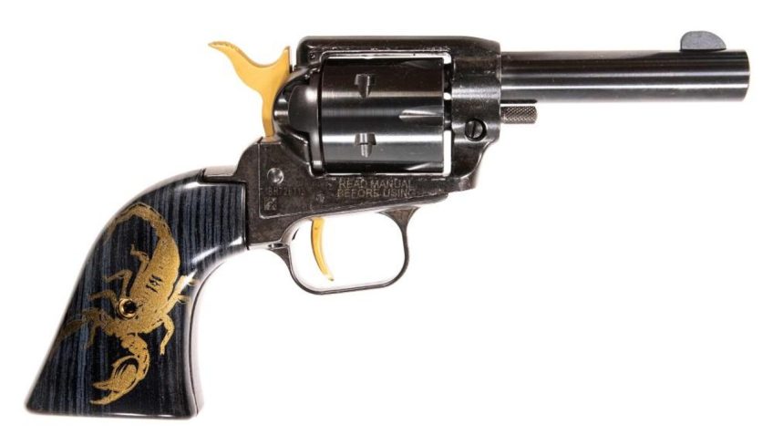 HERITAGE BARKEEP 22LR 3" 6RD IML SCORPION GOLD ACCENT