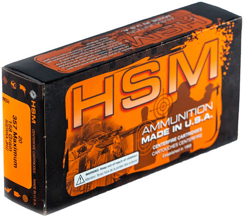 Hsm Ammo .357 Maximum – 158gr Sierra Jhp 20-pack