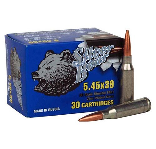 Silver Bear 5.45×39 60gr. Fmj – 750 Round Case