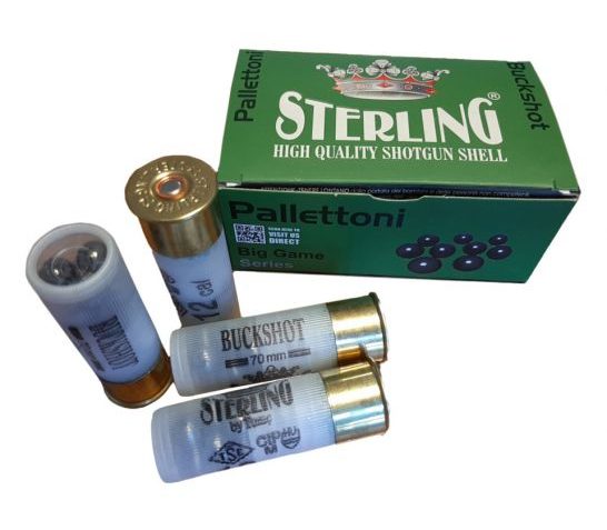 Sterling Buckshot 12 GA, 2-3/4in. 9 Pellet 00 Buckshot – 10 Rounds [MPN: AM3379]