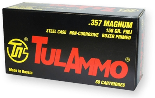 TULA 357MAG 158GR FMJ STEEL CASE 50/box