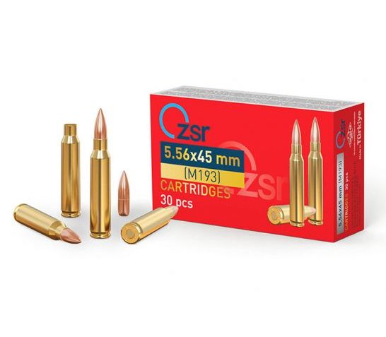 ZSR M193 55 GR FMJ 5.56X45 AMMUNITION, 30 ROUNDS