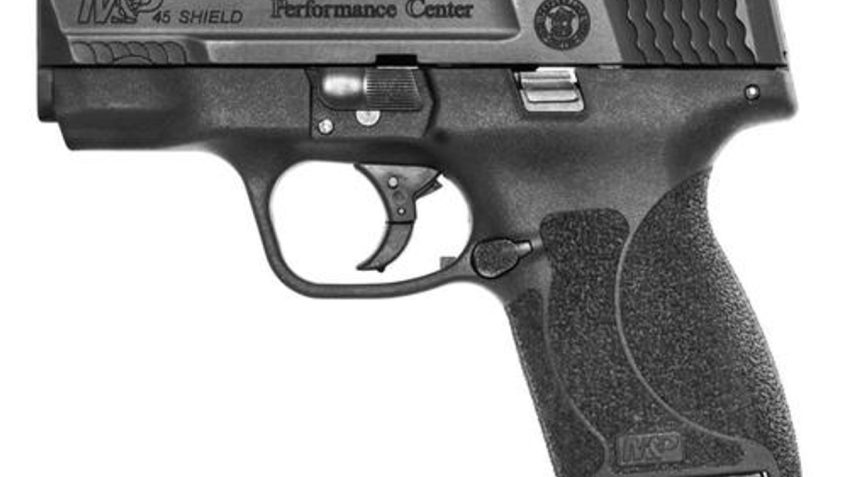 Smith & Wesson LE 11727 M&P 45 Shield Ported Double 45 Automatic Colt Pistol (ACP) 3.3″ 6+1/7+1 Black Polymer Grip Black Stainless Steel