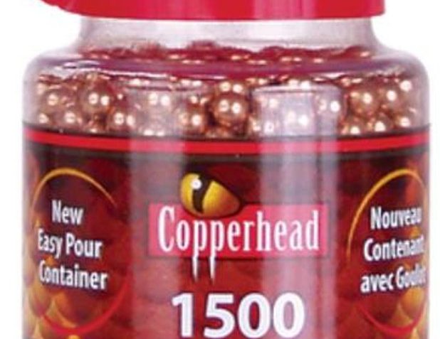 Crosman 0737 Copperhead BBs .177 BB Copper-Coated Steel 1500 Per Bottle