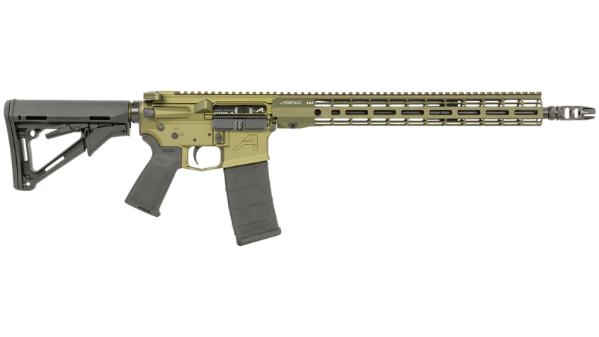 Aero Precision APCR650048 M4E1 5.56x45mm NATO 30+1 16″ Mid-Length Barrel, Sports South Exclusive OD Green, 15″ R-ONE M-LOK Handguard, Magpul Grip/SL Carbine Stock, Ambi Charging Handle/Safety