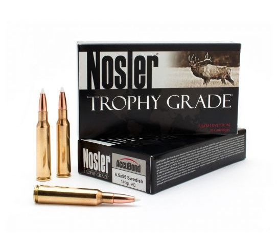 Nosler 60022 Trophy Grade  6.5×55 Swedish 140 gr AccuBond 20 Bx/ 10 Cs