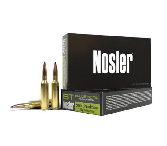 Nosler 40052 Ballistic Tip Hunting 6mm Creedmoor 95 gr Ballistic Tip 20 Bx/ 10 Cs