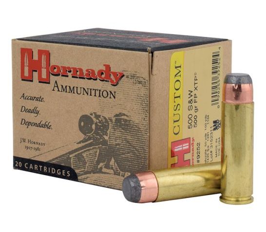 Hornady 9252 Custom  500 S&W Mag 500 gr XTP Flat Point