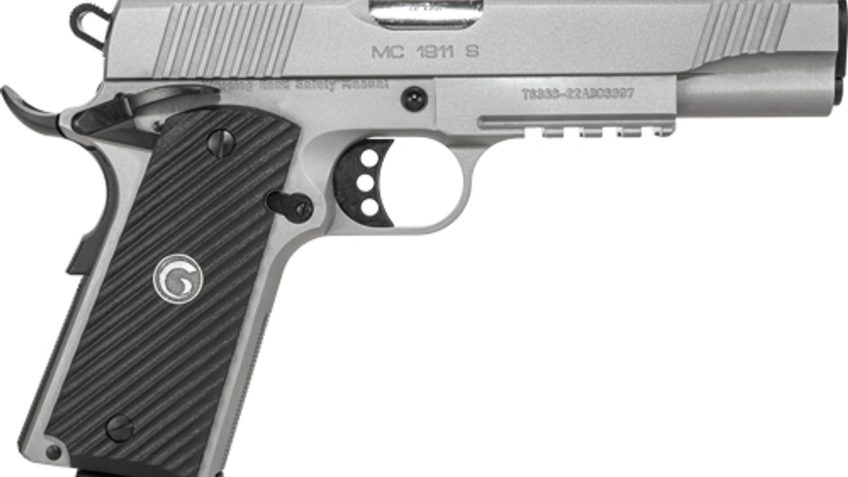 GIRSAN GOV’T 1911 45ACP STAINLESS AMB. SAFETY BLACK