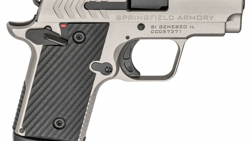 Springfield Armory PG9109T 911 380 ACP 2.70″ 6+1 7+1 Titanium Gray Cerakote Black G10 Grip