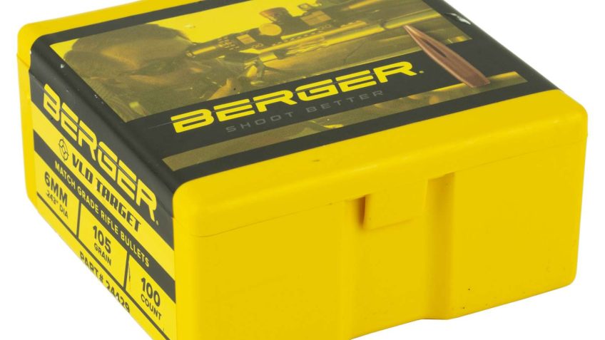 Berger Bullets 24429 Target  6mm .243 105 GR Secant Very Low Drag 100 Per Box