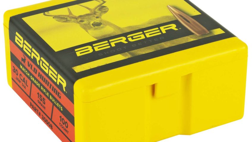 Berger Bullets 30508 Hunting  30 Cal .308 155 gr Secant Very Low Drag 100 Per Box