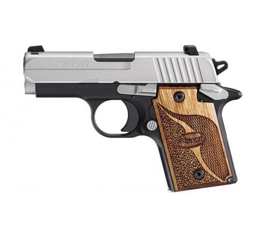 Sig Sauer 9389SASAMBI P938 Micro-Compact SAS Single 9mm Luger 3″ 7+1 Walnut Grip Black Hard Coat Anodized