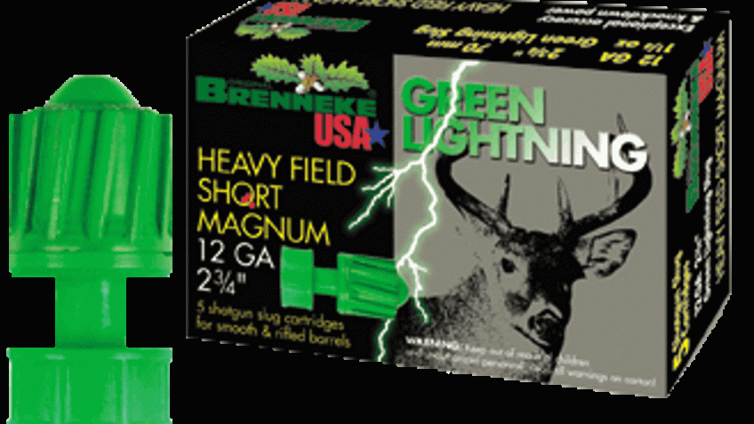 Brenneke SL122HFSGL Green Lightning  12 Gauge 2.75" 1 1/4 oz Slug Shot 5 Bx/ 50 Cs