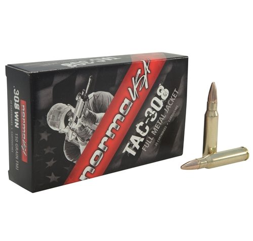 Norma USA TAC Ammo 308 Winchester 150 Grain Full Metal Jacket Ammunition