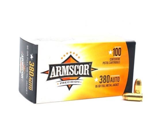 Armscor 50315 Pistol Value Pack 380 ACP 95 gr Full Metal Jacket (FMJ) 100rds/Bx