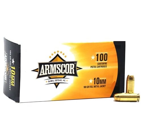 ARMSCOR 10MM 180GR FMJ Centerfire Pistol Ammunition 100rd bx