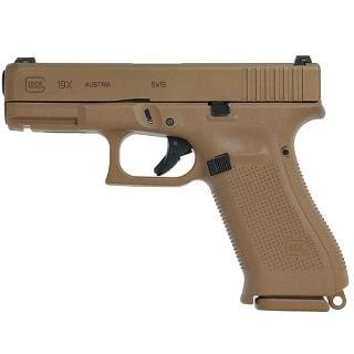 GLOCK Blue Label 19X Gen5 9mm Pistol – Night Sights – Coyote Tan