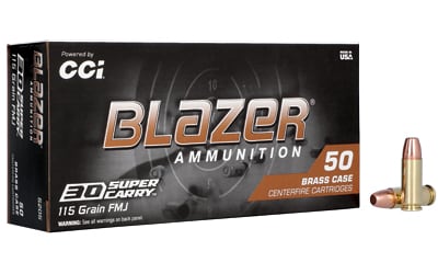 CCI 5205 Blazer 30 Super Carry 115 GR FMJ 50 Count