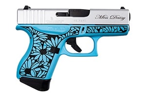 Glock 43 “Miss Daisy” Blue / Silver 9mm 3.4″ Barrel 6-Rounds