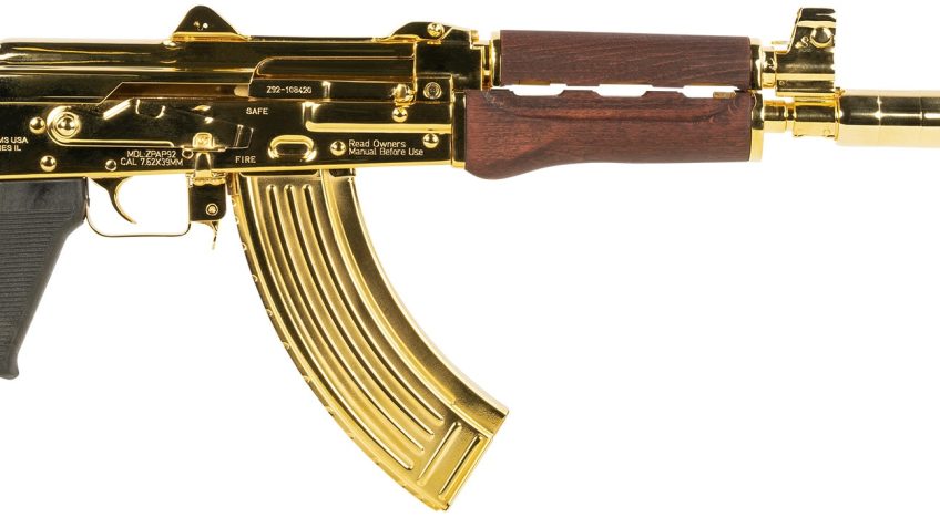 Zastava ZPAP M92 AK-47 Pistol 7.62×39 – 10″ – 24K Gold Plated