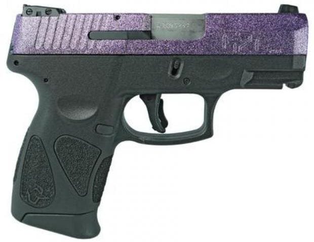 G3C 9MM BLACK/BLACK 3.26″ 3×12 OPTIC READY PURPLE SPARKLE