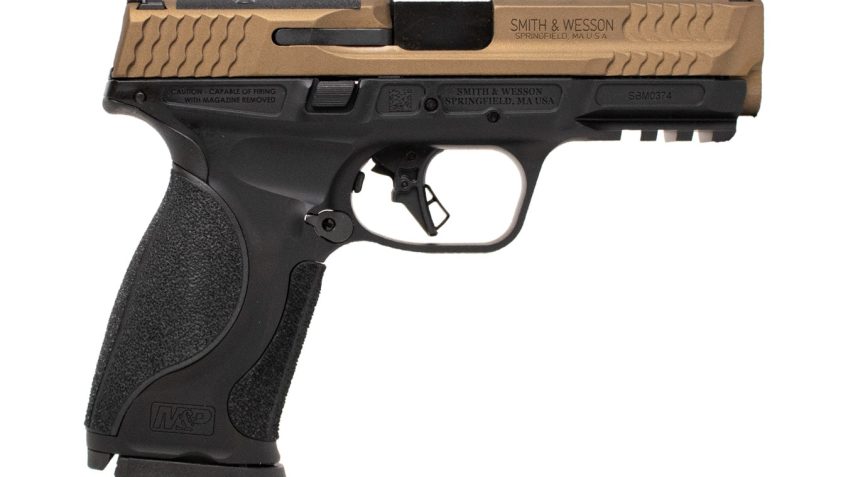 M&P 2.0, 9mm, Metal, Bronze Slide, Black Frame, OR, 4.25″, 2-17rd, 2-23rd Mags NBS Exclusive