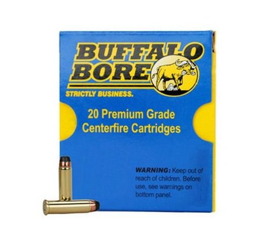 Buffalo Bore Ammunition 4E/20 Lower Recoil  44 Rem Mag 255 gr Hard Cast (HC) 20 Bx/ 12 Cs