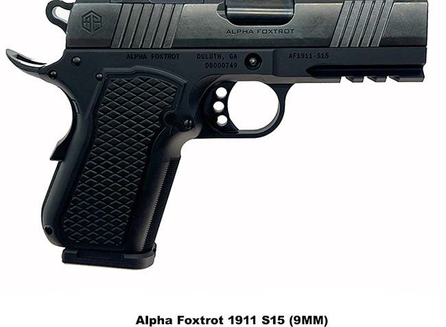 Alpha Foxtrot AF1911-S15 Gen2 1 3.5″ Barrel 9mm Polished DLC RMSc Optic Cut 15+1