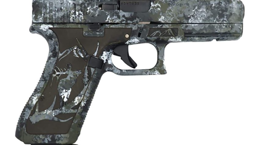 GLOCK G20 Gen 5 10MM ACP, 4.61in. Barrel, 10rd, Front Serrations, Austrian – Alpine Camo Cerakote [MPN: PA205S204MOSALPINE]