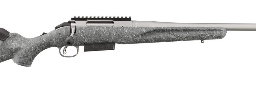 Ruger American Gen II 450 Bushmaster Grey Splatter Rifle – 20″ Barrel, 3 Rounds, Gun Metal Gray Cerakote Rifle