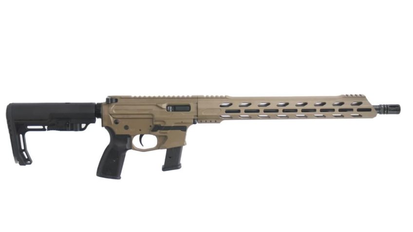 Live Free Armory Challenger, 9mm, 16″ Barrel, 1- 17rd Magazine, FDE, Rifle