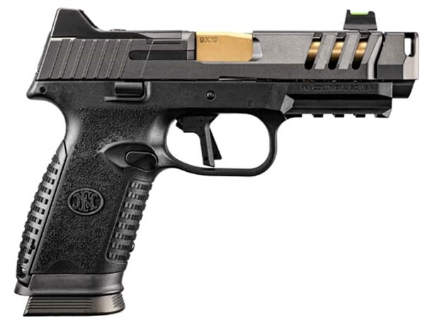 FN 509 CC EDGE XL NMS 9MM 4.2" GOLD BARREL 17RD BLACK/GREY