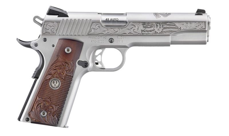 75th Anniversary SR1911 45 ACP 5″ BBL (1)8RD Mag SS/Wood