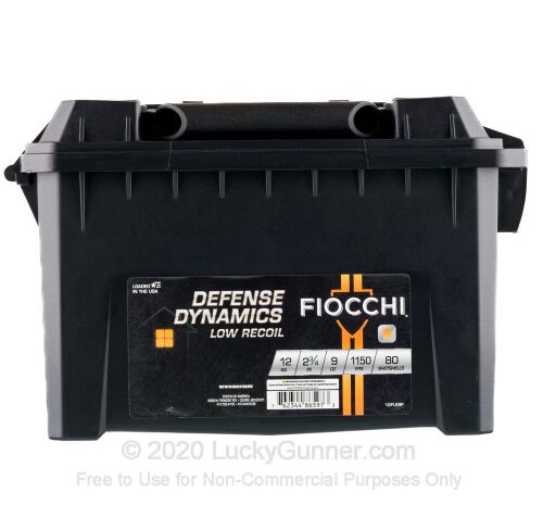 Fiocchi Field Dynamics Low Recoil Field Box 12 Gauge 9 2.75in Shotgun Buck Ammo, 10 Rounds, 12FLE9P