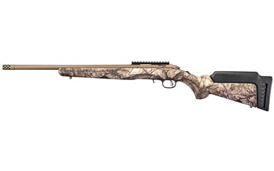 Ruger 8374 American Rimfire Standard 17 HMR 9+1 18″ GoWild Camo I-M Brush Bronze Cerakote Right Hand