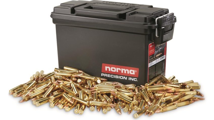 Norma 5.56x45mm 55 Gr FMJ Centerfire Ammunition 250rd Ammo Can