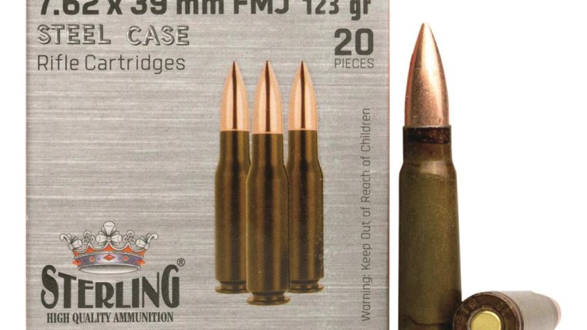 Sterling Steel Case, 7.62x39mm, FMJ, 123 Grain, 20 Rounds