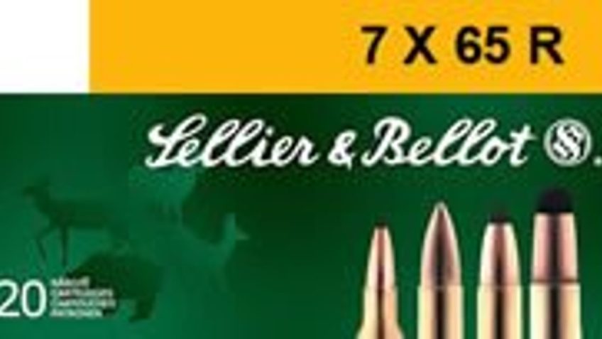 Sellier & Bellot 7x65R 173 Grain Soft Point Cut-Through Edge Rifle Ammo, 20 Rounds, SB765RA