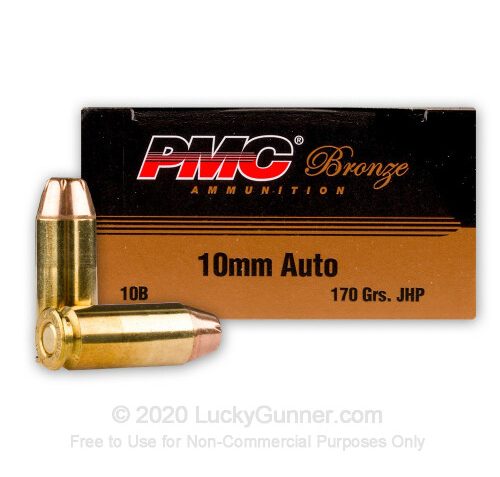 PMC Bronze 10mm 170 Gr JHP 500rd CASE