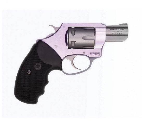 Charter Arms 52240 Pathfinder Lite Lavender Lady Revolver Single/Double 22 Long Rifle (LR) 2″ 6 Rd Black Rubber Grip Stainless