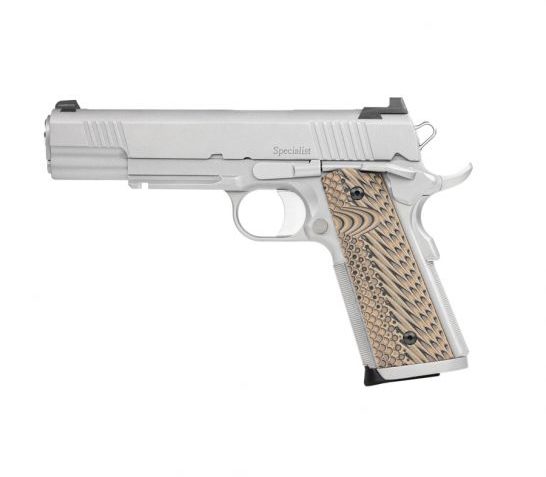 Dan Wesson 01807 Specialist  9mm Luger 5″  Stainless Steel  Black/Brown G10 Grip 10+1